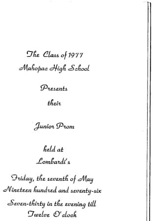 MHS Junior Prom Invite