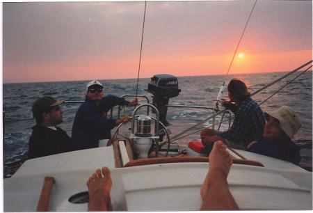 Sailing in Long Island, about 1995