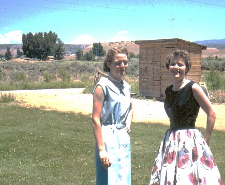 Sisters Loye & Peggy Goodrich about 1953.