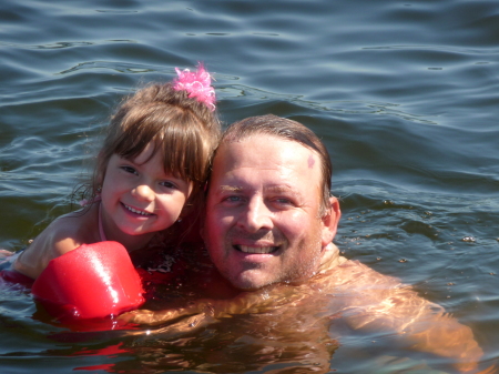 Daddy and Marsi in Lake Gogebic