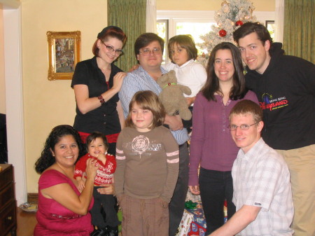 Just some of the nieces and nephews with Justin and Stephanie