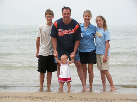 My family at Lake Michigan