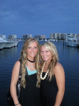 Heather Adams (17) and friend, Tabitha Patrick in Destin, Florida