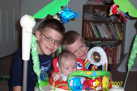 My son's  CJ, Cody  &  Caleb Harley!