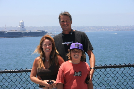 Hanging on the USS Midway in San Diego