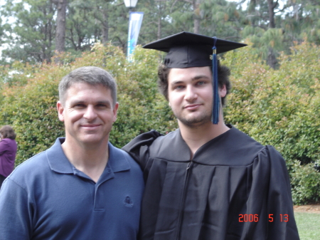 My youngest son and I at his college grad.