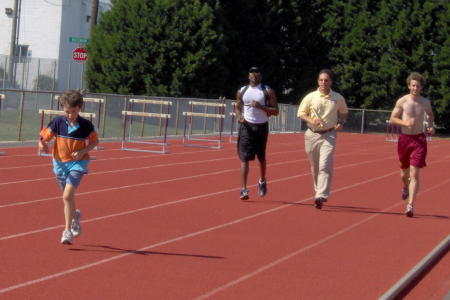 Collin Running with the SSU track team