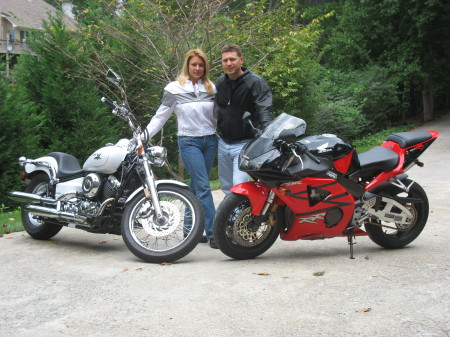Kat and I getting ready for a ride in the north Ga. mountains