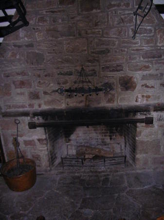 lodge fireplace