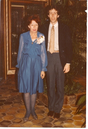 my mother and me at my cousin's wedding in Laurel, MD - 1983