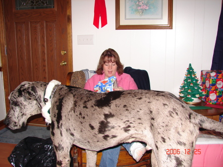 Ashley and Bocephus Xmas 2006