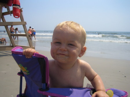 My baby boy Brandon loves the beach like his momma!