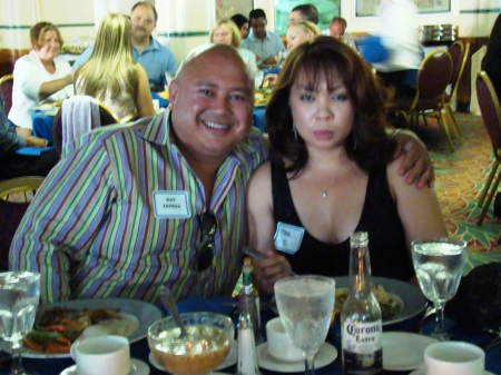 Tina & I at Quarterly Management Mtg. on Queen Mary in Long Beach, CA_28-Jun-2007