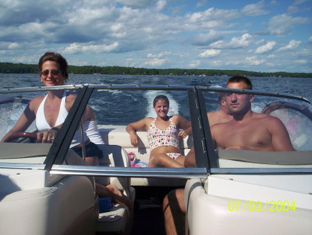 Boating at the lake