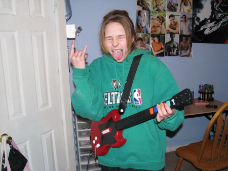 jenn my oldest rock n to guitar hero