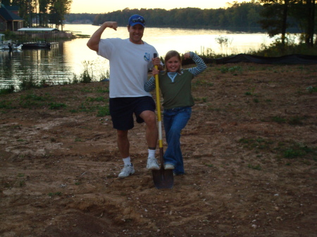 Spencer and I break ground on the new house