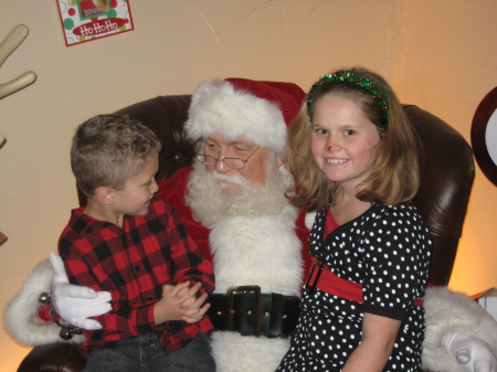 Robert checking out Santa Claus