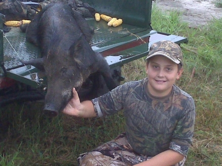 Dalton's first wild hog