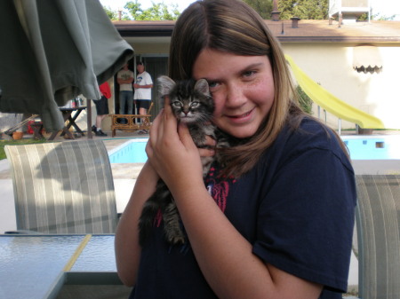 My 12 year old daughter, Taylor and our kitty, Lulu