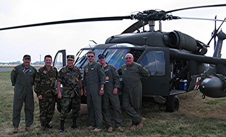 Hanging out (3rd fm left) with the West Virginia National Guard, 146th Aeromedevac, 2007 Dayton Air Show.