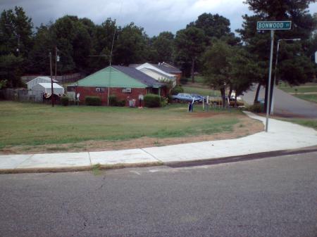 Corner view of house & our vacant lot