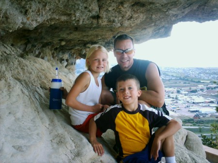 Daughter Madison, son Brandon and I on Castle Rock