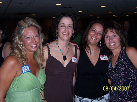 Heather Suci, Jeri Darby, Michelle Miller, and I at the 20th reunion