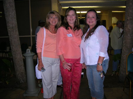 Becky, Kay and Mary at the Friday night party.