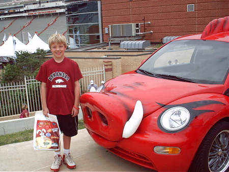 Chase another "Razorback" fan