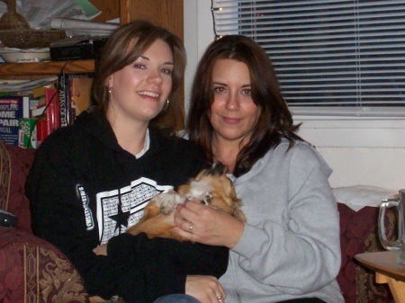 Me and Kristy with my pup, Bella