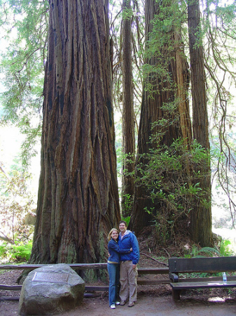 Beth & Brad at Muir Woods - Redwoods North of San Francisco, CA - May 2007