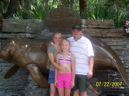 My husband Brian, daughter Jessica & I 2007 Seaworld