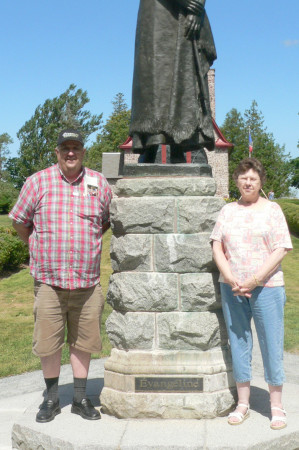 Ginger and I at Grand Pre, Nova Scotia in 2007