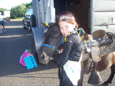 Ceanna (Little Miss Ki-Chi-Saga) and her pony Annie