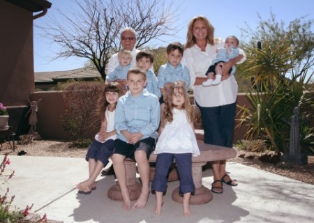 Us with our 7 grandchildren, so far