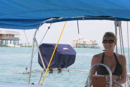 Sailing my boat in the Keys