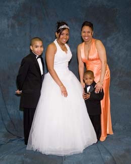 My children and I at my daughter's Quinceanera