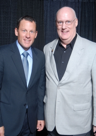 Bob with Lance Armstrong at the Association of Fundraising Conference in 2007