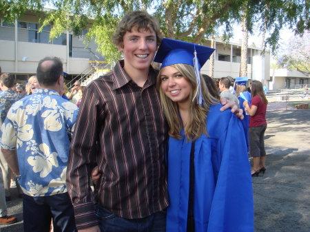 Haley's Grad 2007 with "little" brother Spence