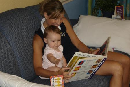 Auntie KK and Anna Reading Together