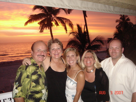 Sunset in Naples, FL with Uncle Harry, Margie, Gina and Shawn