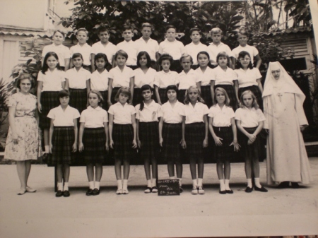 Class in 1964 with Sister Mary Anselm