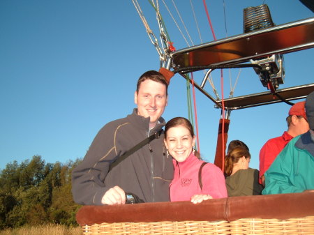 on our honeymoon hot air balloon ride over sonoma!