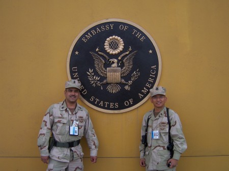 JON AND I AT THE US EMBASSY IN KABUL