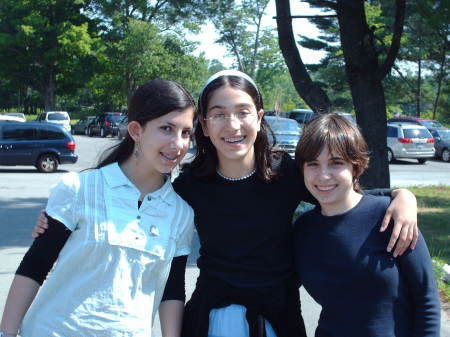 My daughter,on the right, with her friends at camp