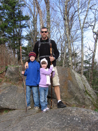 Hubby and kids on the Appalachian trail