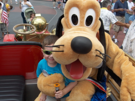 JD with Pluto at Disney 07