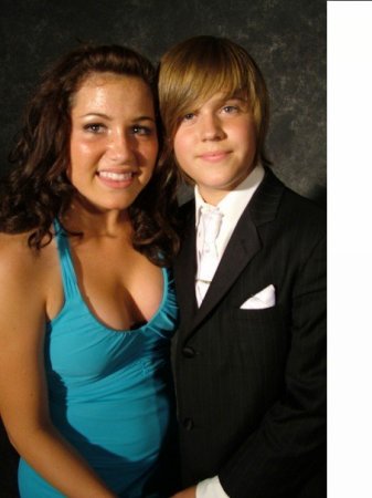 My son Brandon and his date Kelsey at his grade 8 grad