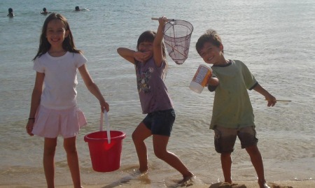 My daugter (age 9) and friends, Hawaii (2007)