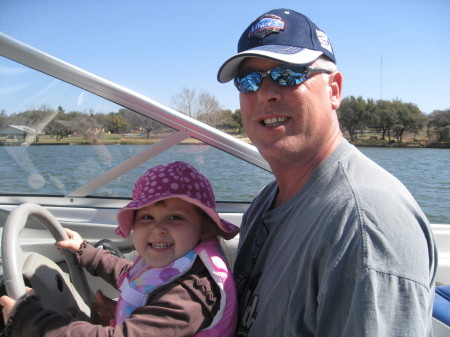 Hannah and Papa on our new boat